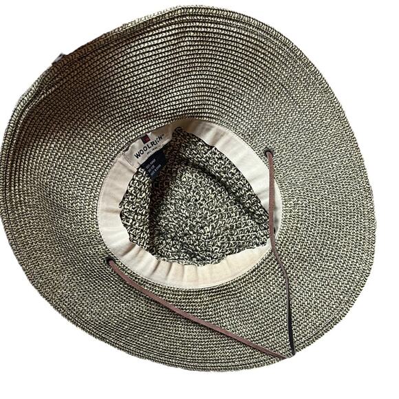 Woolrich Woven Sun Hat 100% Paper Floppy Beige Vacation Cruise One Size Fits All - Picture 4 of 7